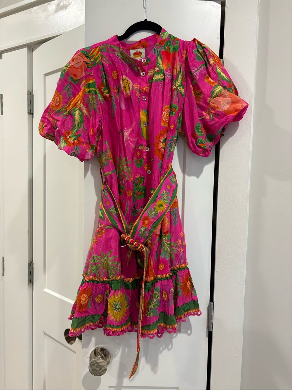 Farm Rio Pink Delicate Fruit Garden Mini Dress - Picture 4 of 9